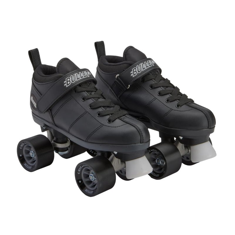 Chicago Skates Bullet Speed Quad Roller Skates â€“ Durable, Top Performance Indoor/Outdoor Youth Skate Shoes for Kids, Boys & Girls Beginner 62mm Urethane Wheels & Low-Cut Ankle Boots for Agility 7-12 - Image 1